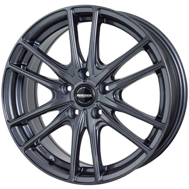 4本セット HOT STUFF WAREN W05 ガンメタリック (GM) 14インチ 4.5J 100/4 45 バモス HJ1/2 HOT STUFF WAREN 14インチ タイヤ・アルミホイールセット 4
